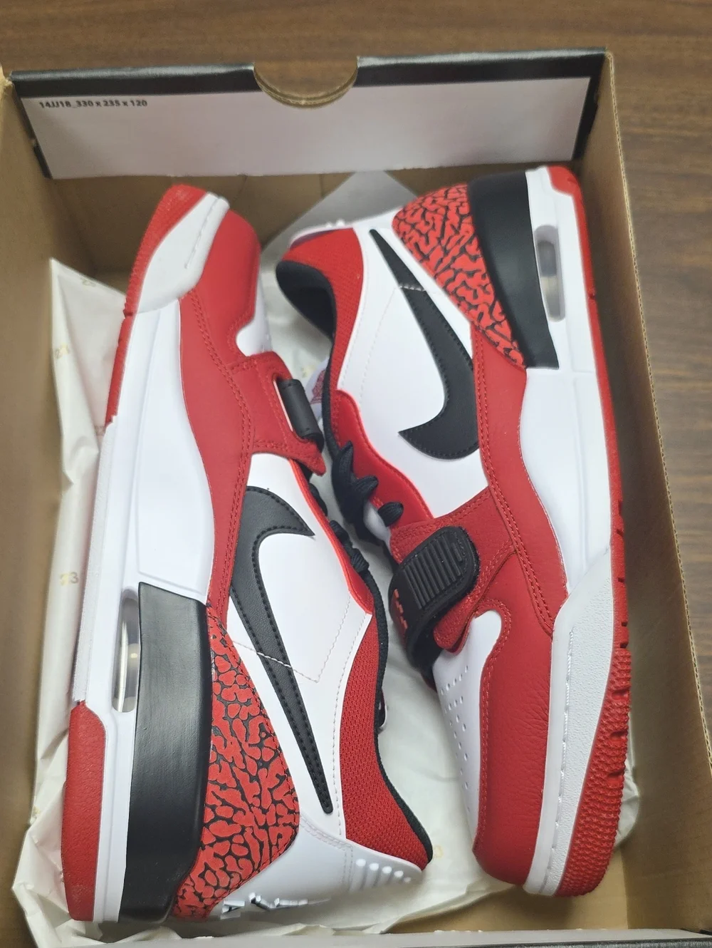 Air Jordan Legacy 312 Low White/Gym Red Black CD7069-116 Men's 10 New